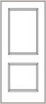 Custom closet door - Cambridge composite wood design 